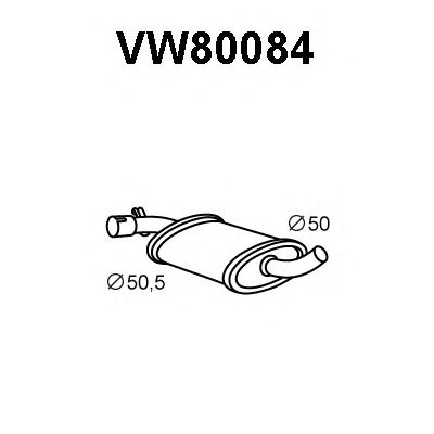Mittelschalldämpfer VW80084