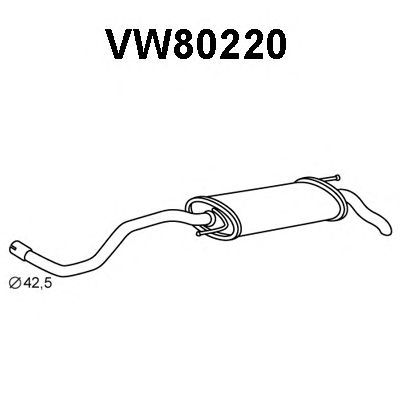 Silenziatore posteriore VW80220