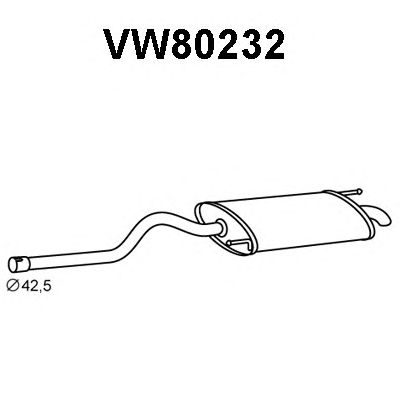 Bagerste lyddæmper VW80232