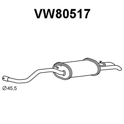 Silenciador posterior VW80517