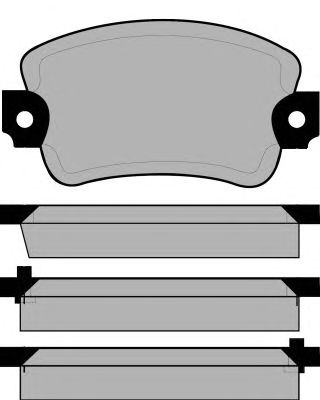 Комплект тормозных колодок, дисковый тормоз PA308