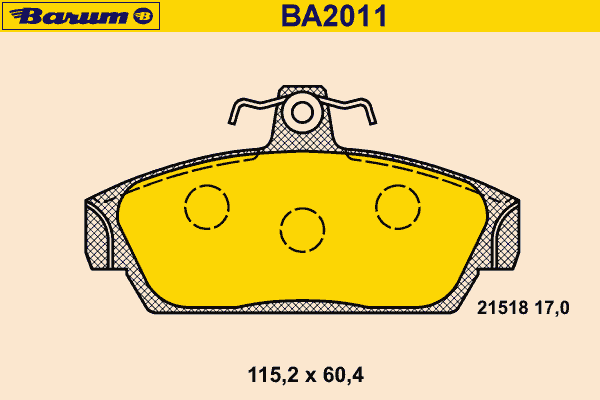 Brake Pad Set, disc brake BA2011