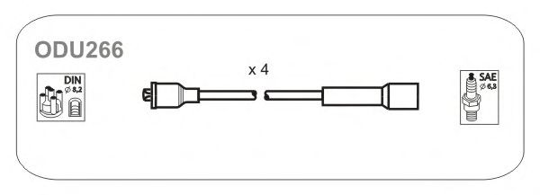 Комплект проводов зажигания ODU266