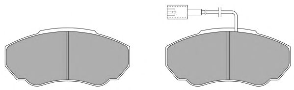Kit de plaquettes de frein, frein à disque FBP-1293