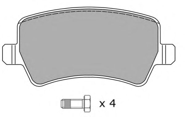 Комплект тормозных колодок, дисковый тормоз FBP-1497