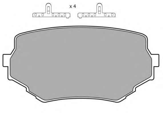 Комплект тормозных колодок, дисковый тормоз FBP-1046