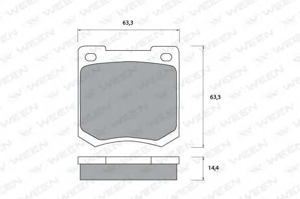 Комплект тормозных колодок, дисковый тормоз 151-1079