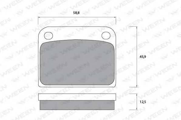 Комплект тормозных колодок, дисковый тормоз 151-1092
