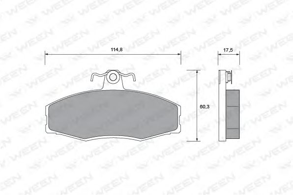 Комплект тормозных колодок, дисковый тормоз 151-1016