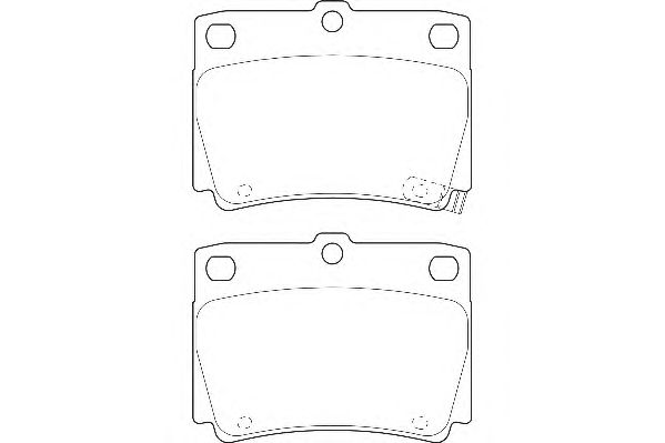 Комплект тормозных колодок, дисковый тормоз WBP23593A