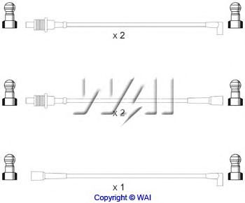 Комплект проводов зажигания ISL233