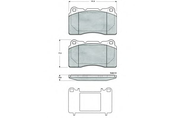 Комплект тормозных колодок, дисковый тормоз PF1612