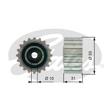 Deflection/Guide Pulley, timing belt T41236