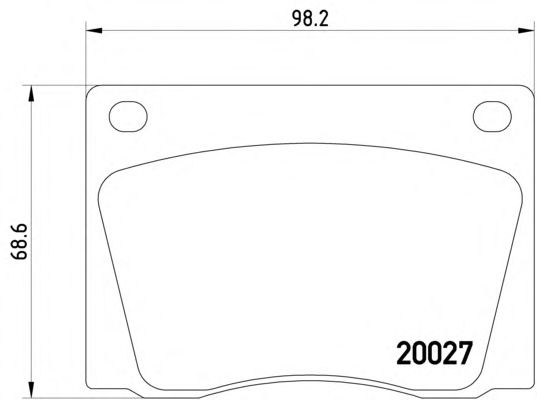 Комплект тормозных колодок, дисковый тормоз 2002701