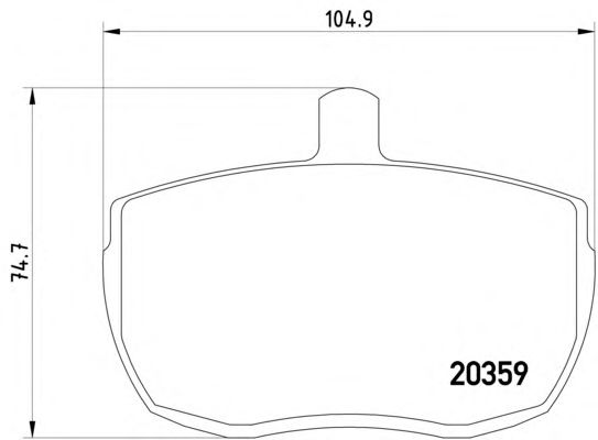 Комплект тормозных колодок, дисковый тормоз 2035908