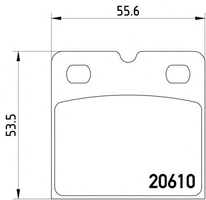 Комплект тормозных колодок, дисковый тормоз 2061005