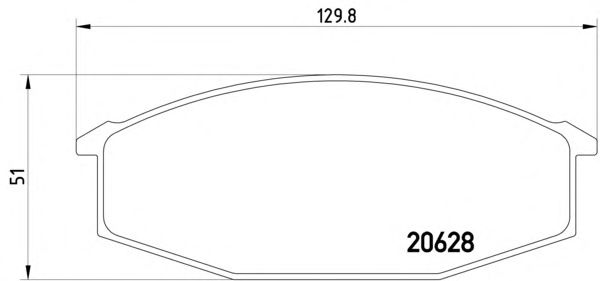 Bromsbeläggssats, skivbroms 2062801