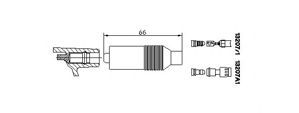 Conector, distribuidor de encendido 13207/1