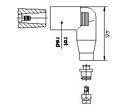 Conector, bobina de encendido 13558A1