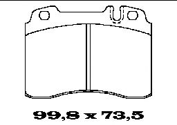 Комплект тормозных колодок, дисковый тормоз BL1248A2