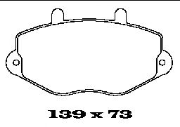 Комплект тормозных колодок, дисковый тормоз BL1324A1