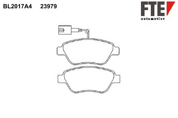Комплект тормозных колодок, дисковый тормоз BL2017A4