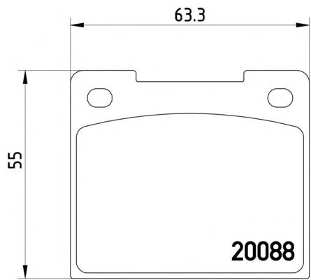 Комплект тормозных колодок, дисковый тормоз MGB533