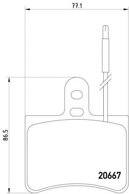 Комплект тормозных колодок, дисковый тормоз MDB1177