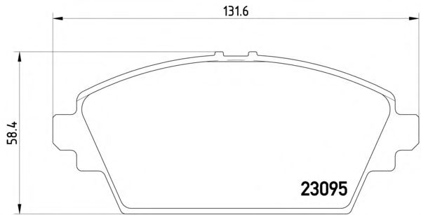 Комплект тормозных колодок, дисковый тормоз MDB2117