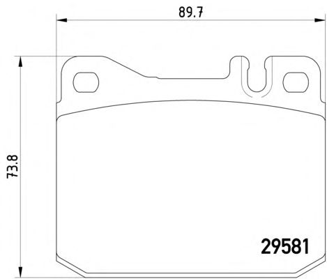 Комплект тормозных колодок, дисковый тормоз 8DB 355 005-461