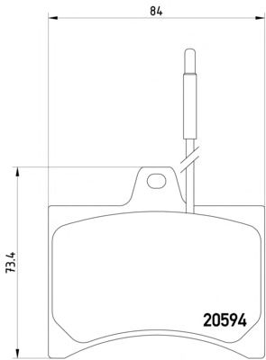 Kit de plaquettes de frein, frein à disque 8DB 355 005-891