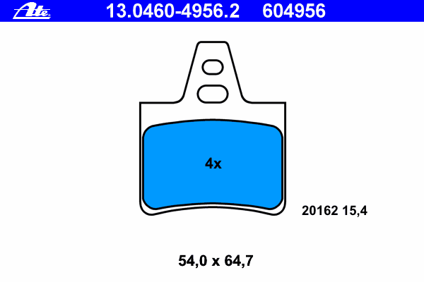 Kit de plaquettes de frein, frein à disque 13.0460-4956.2