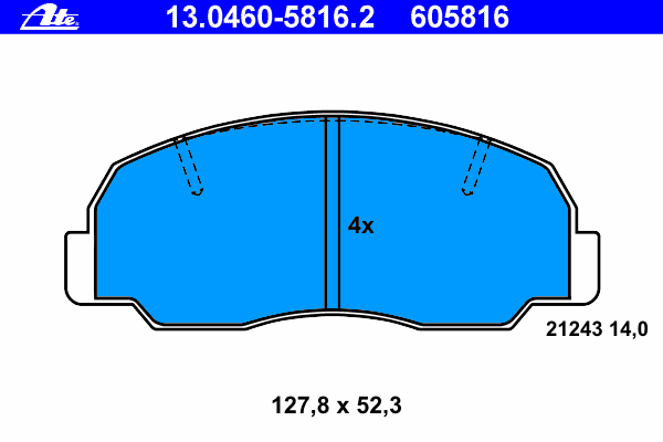 Brake Pad Set, disc brake 13.0460-5816.2