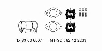 Mounting Kit, exhaust system 82 12 2233