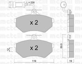 Комплект тормозных колодок, дисковый тормоз 22-0050-3