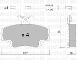 Комплект тормозных колодок, дисковый тормоз 22-0120-0K