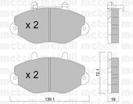 Комплект тормозных колодок, дисковый тормоз 22-0195-1