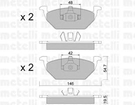 Kit de plaquettes de frein, frein à disque 22-0211-1