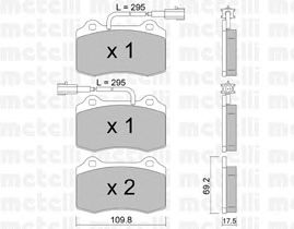Kit de plaquettes de frein, frein à disque 22-0251-0