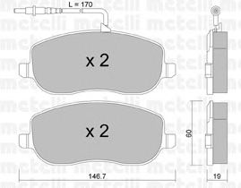 Комплект тормозных колодок, дисковый тормоз 22-0530-0