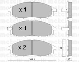 Kit de plaquettes de frein, frein à disque 22-0611-0