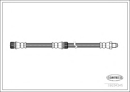 Tubo flexível de travão 19034345