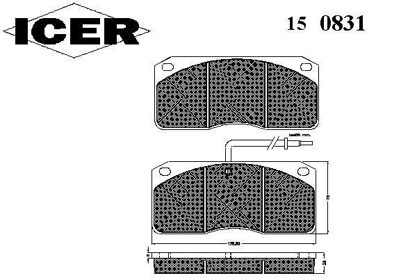 Комплект тормозных колодок, дисковый тормоз 150831