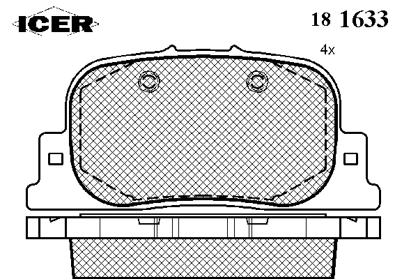 Комплект тормозных колодок, дисковый тормоз 181633