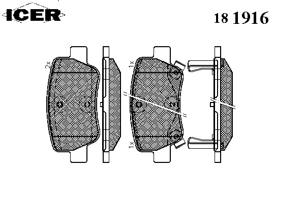 Brake Pad Set, disc brake 181916