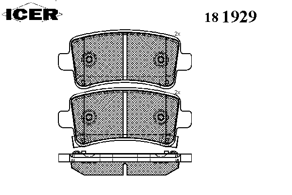 Комплект тормозных колодок, дисковый тормоз 181929