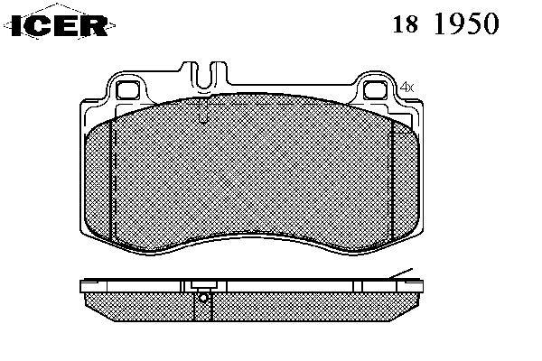 Комплект тормозных колодок, дисковый тормоз 181950