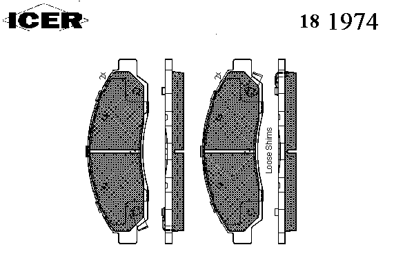 Комплект тормозных колодок, дисковый тормоз 181974