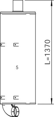 Средний / конечный глушитель ОГ 50473