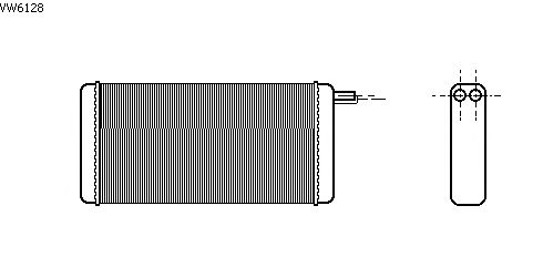 Теплообменник, отопление салона VW6128